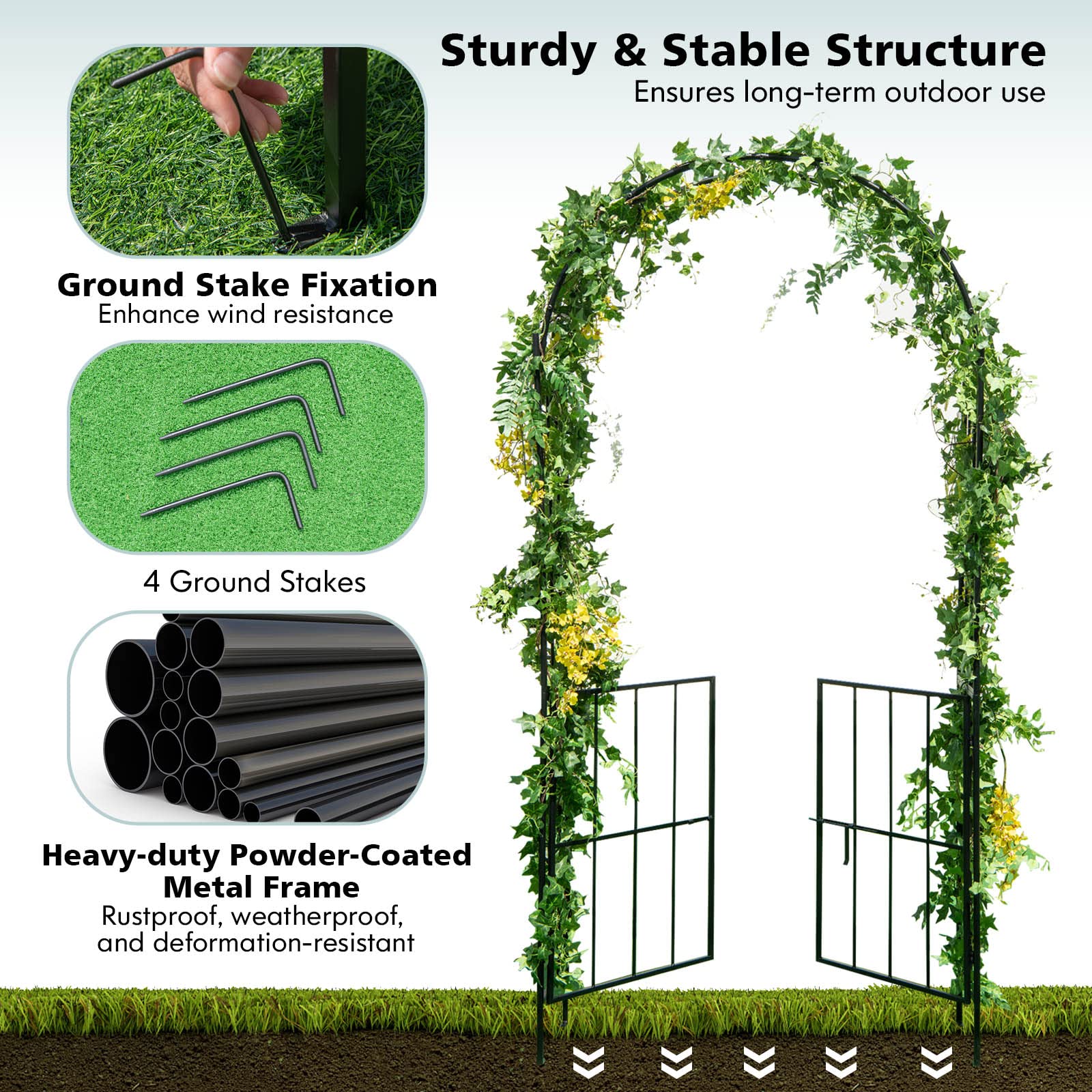 Giantex Garden Arbor Trellis with Door