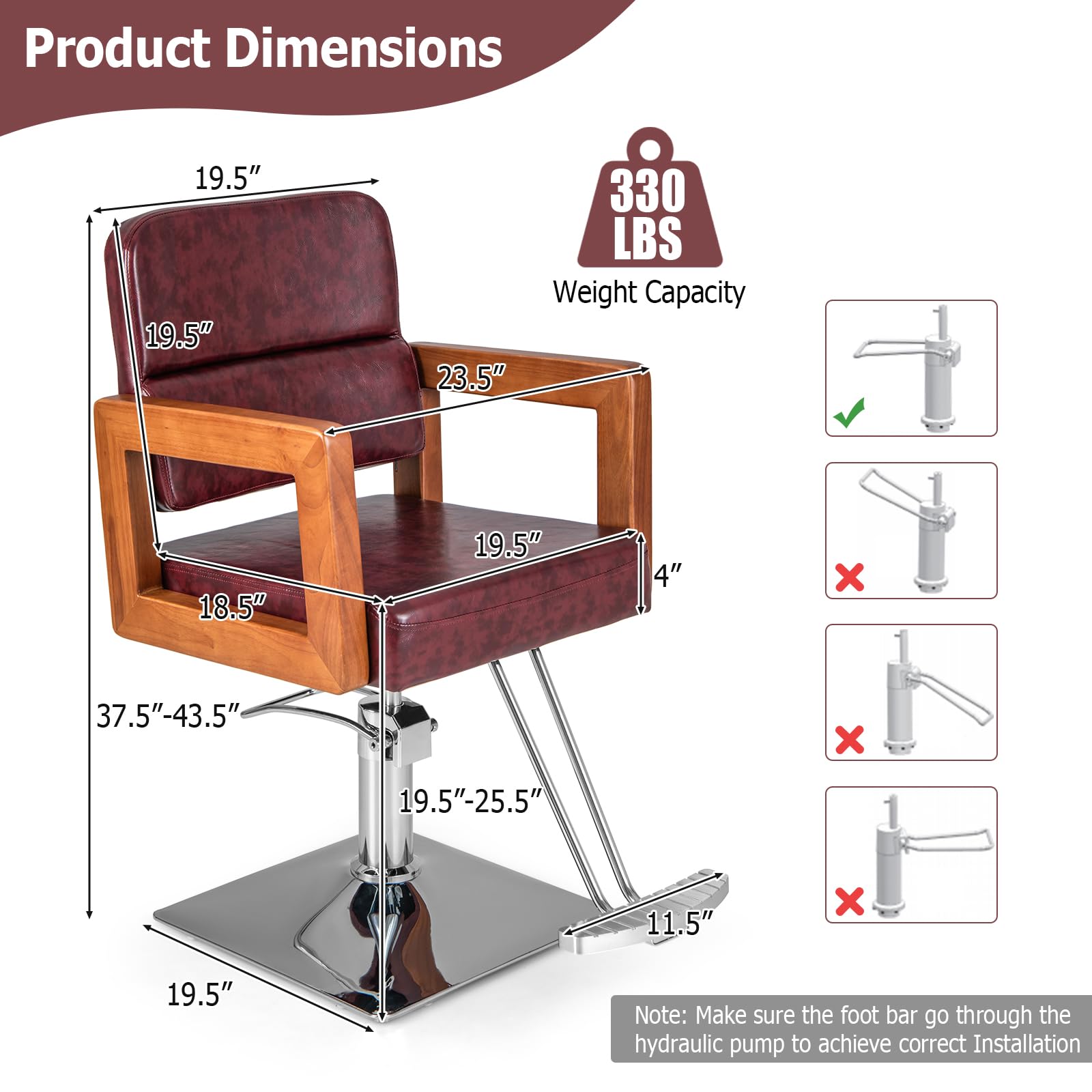 Giantex Barber Chair - Salon Chair for Hair Stylist 