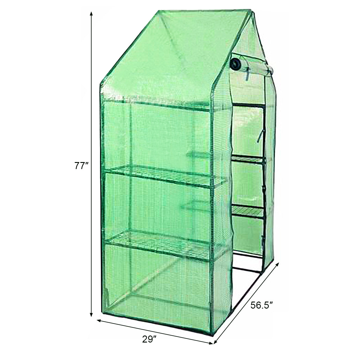 Greenhouse Outdoor Large Walk-in Plant Green house for Plants (Green) 