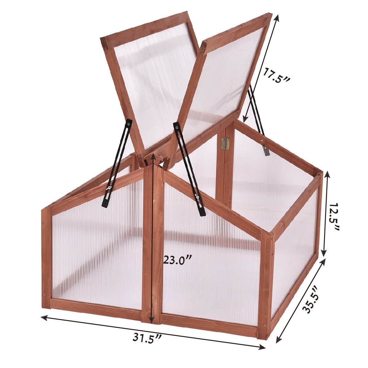 Garden Portable Wooden Cold Frame Flower / Planter Protection 