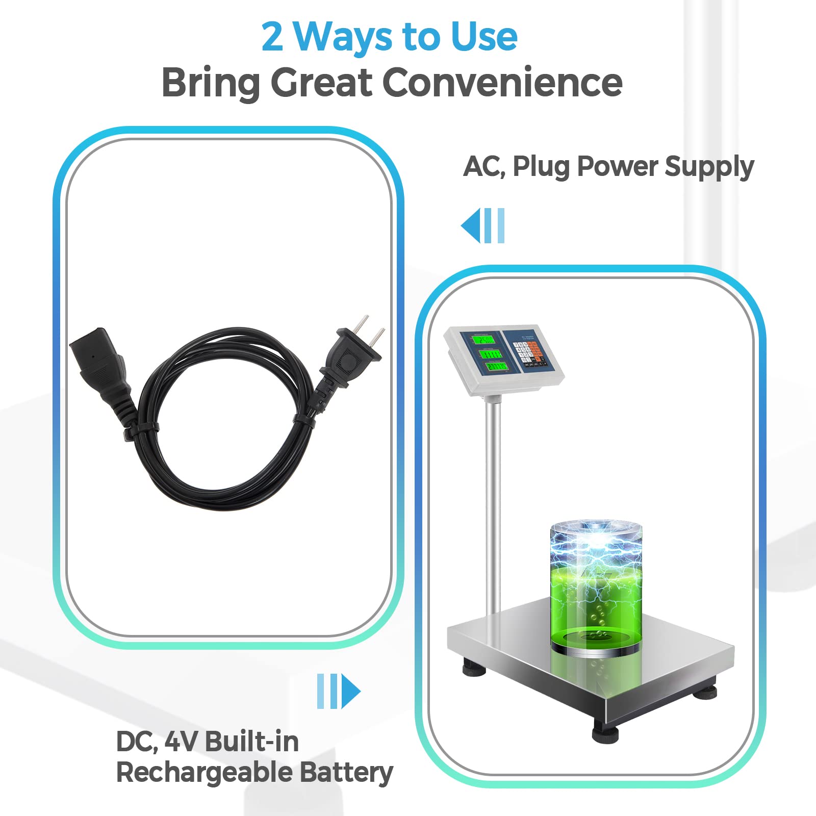 Giantex 660 LBS Weight Computing Platform Scale, with LB/KG Switchable, AC/DC Power Supply 