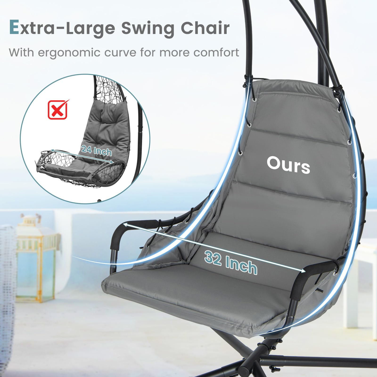 Giantex Hanging Chair with Stand 