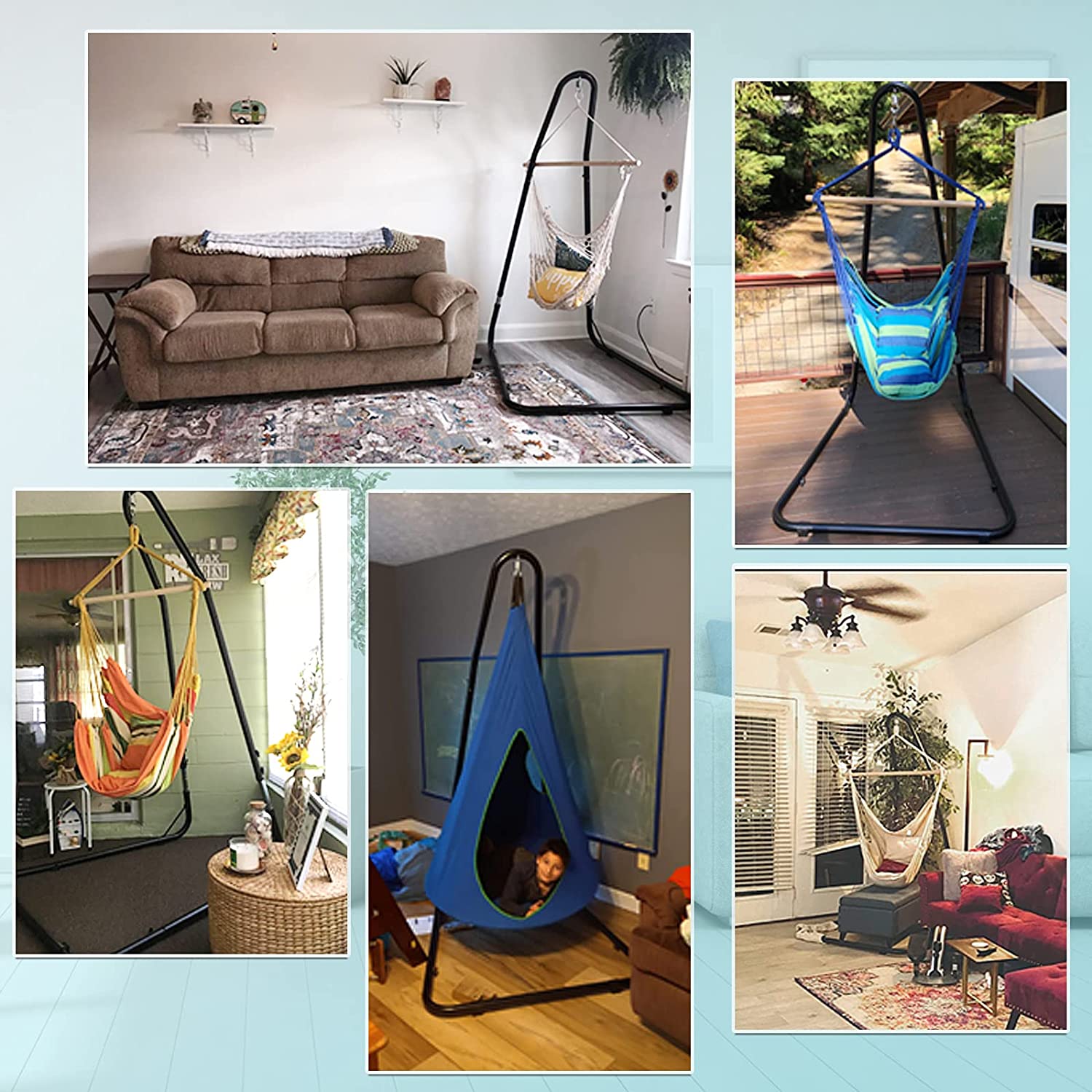 Giantex Adjustable Hammock Chair Stand, Height Adjust from 78.5" to 98.5" 