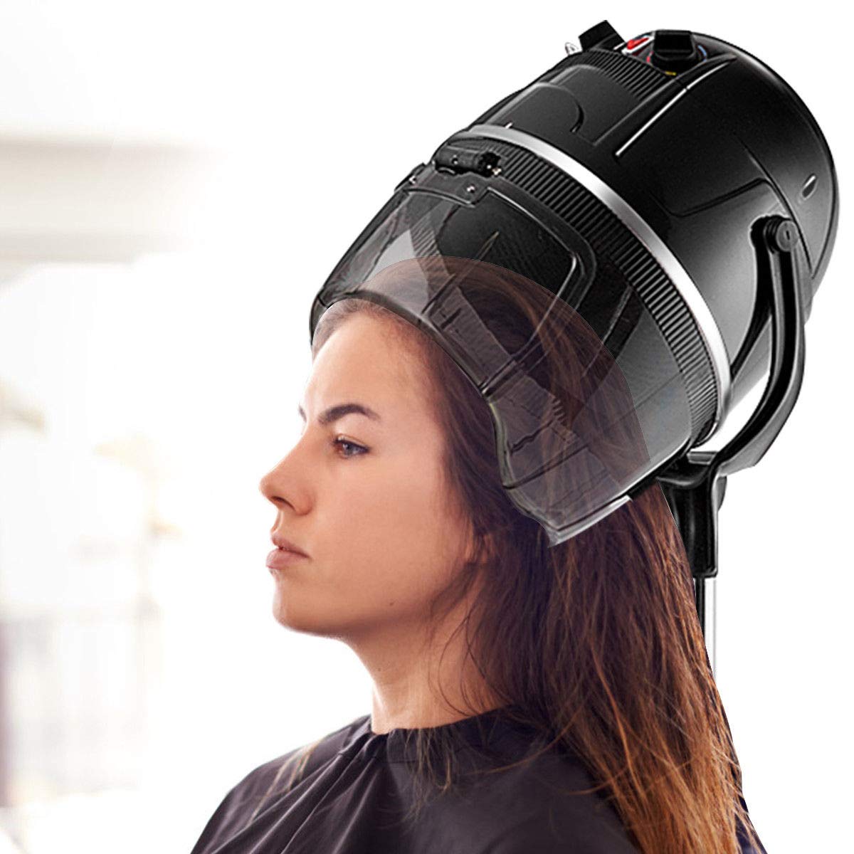 Giantex Adjustable Hood Floor Hair Bonnet DRYER Stand Up Rolling Base Salon Wheels 