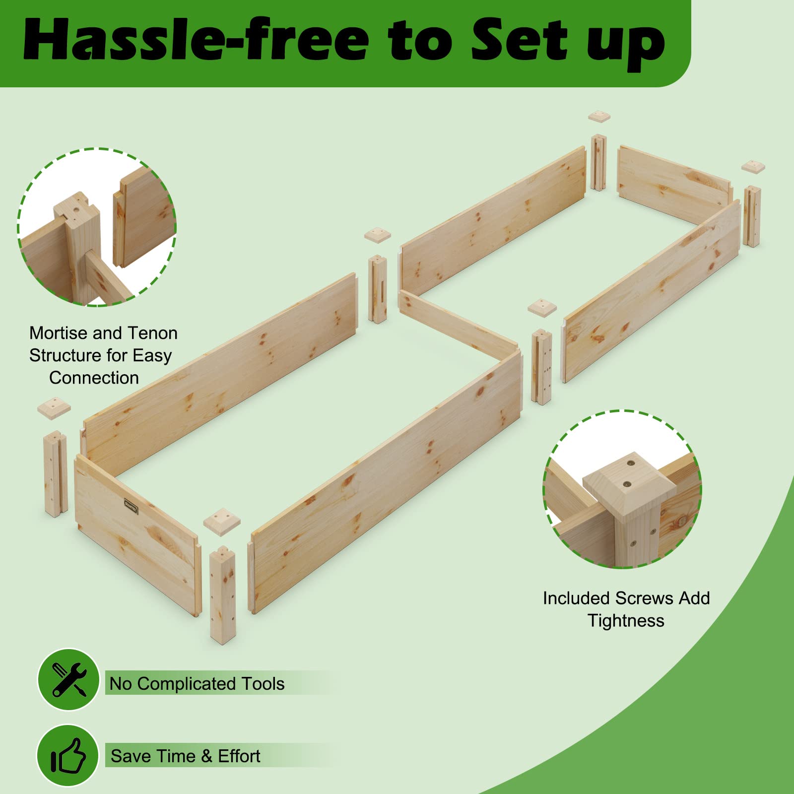 Giantex Wooden Raised Garden Bed 