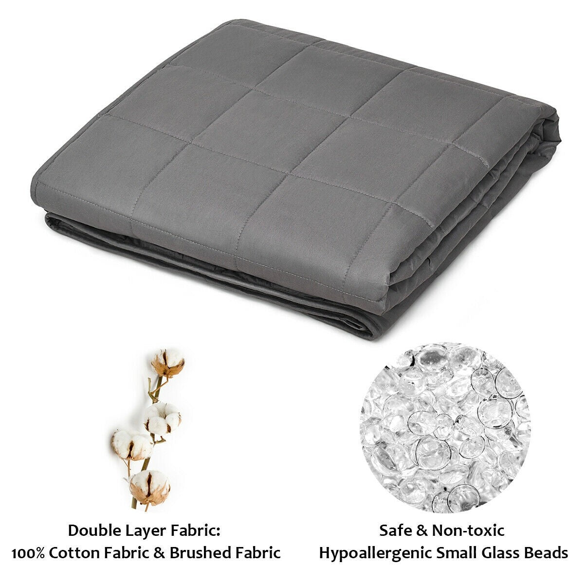 Premium Weighted Blanket Smaller Pockets 7lbs | 41"x60" 