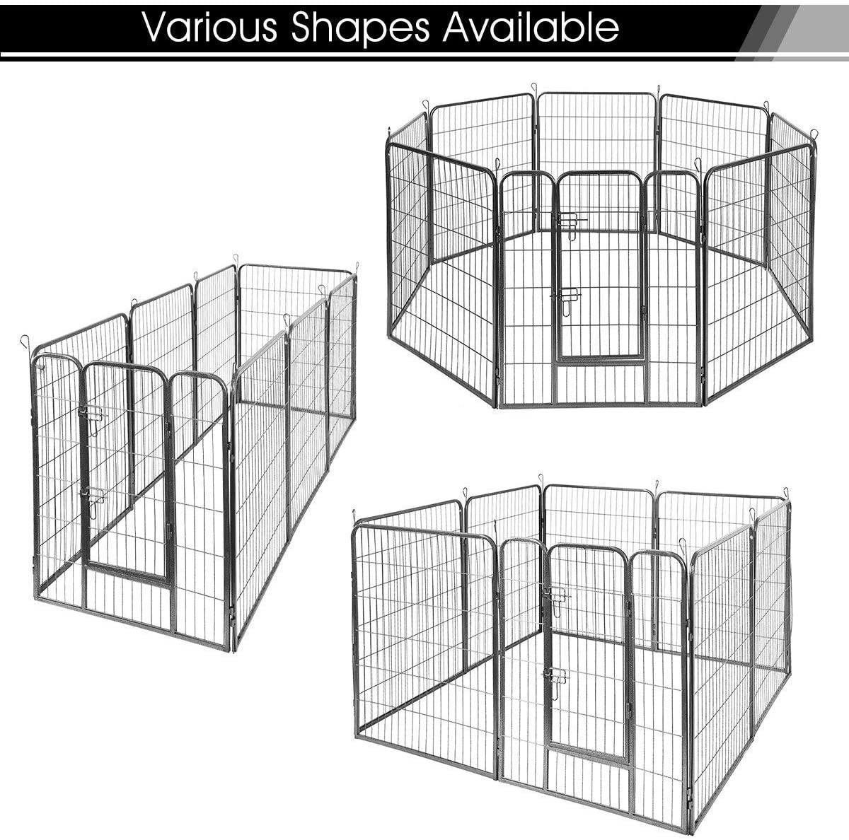 Giantex 40 inch Dog Playpen with Door 