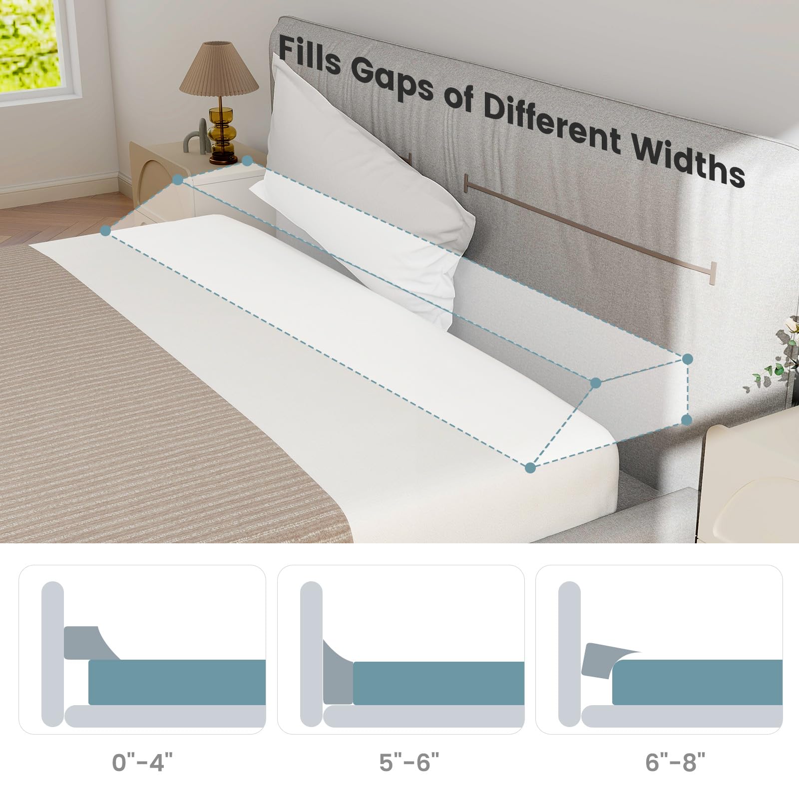 Giantex Bed Wedge Pillow for Headboard Gap Filler 