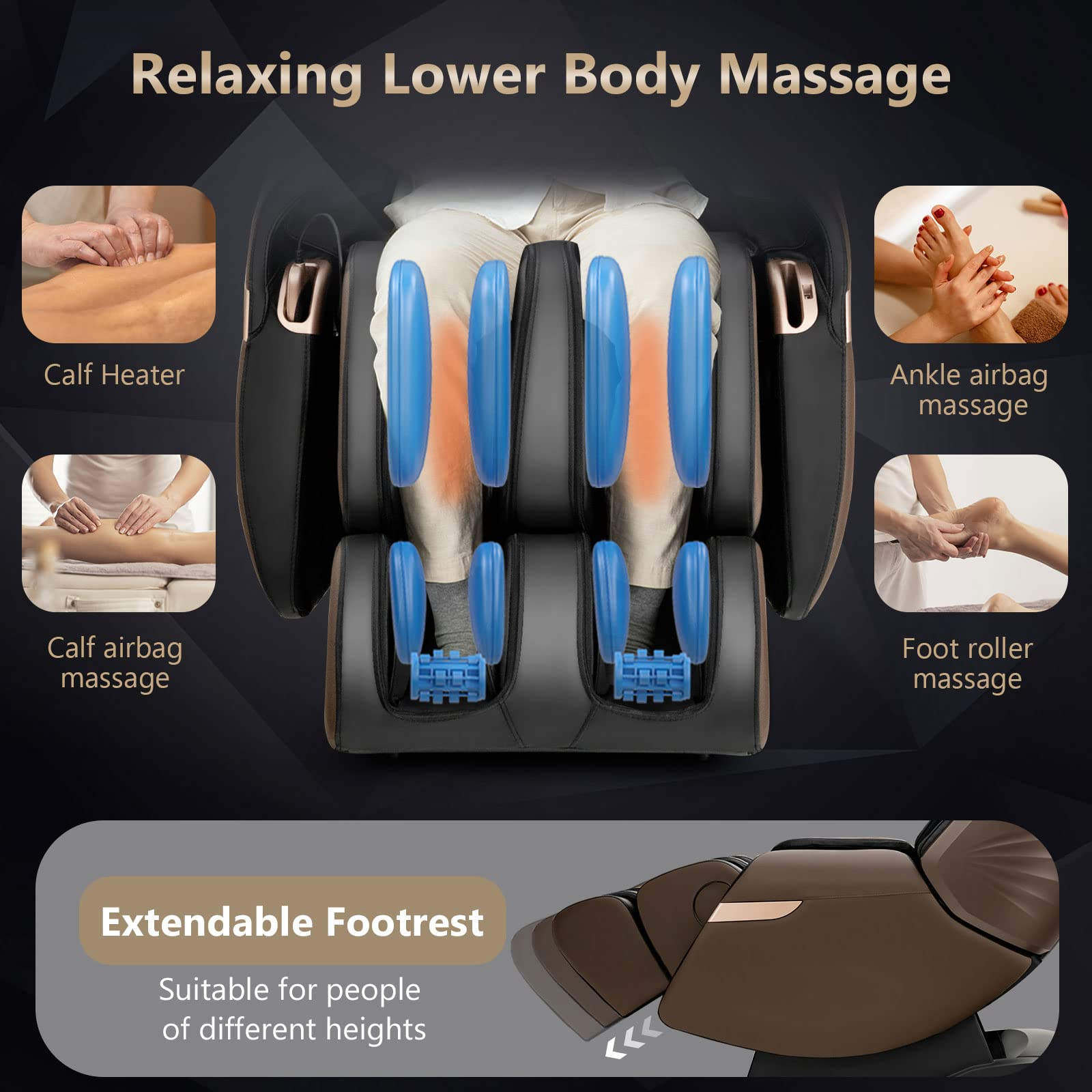 Giantex Massage Chair Full Body - 3D Electric Zero Gravity Shiatsu Massage Recliner Chair 