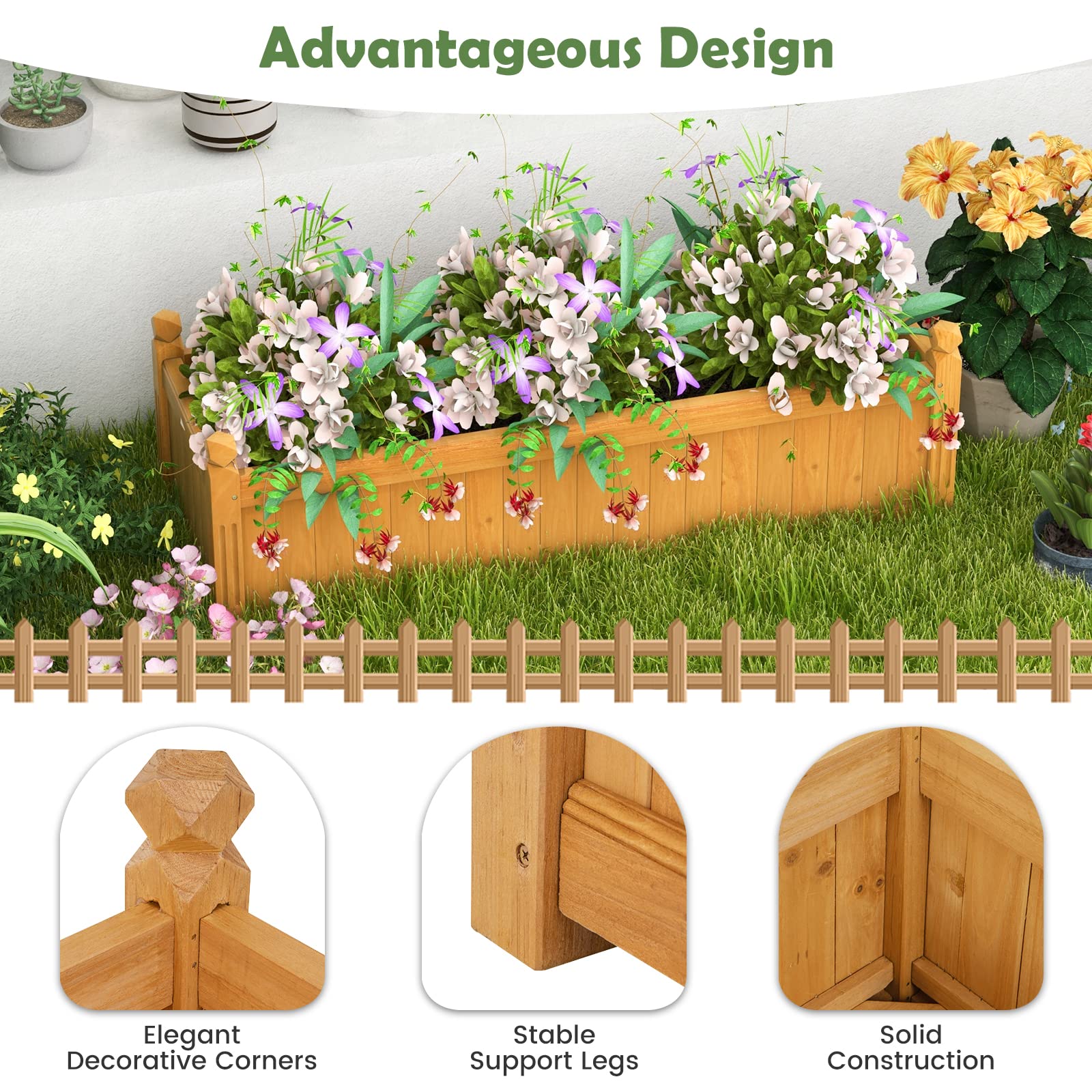 Giantex 2 Pcs Raised Garden Bed 