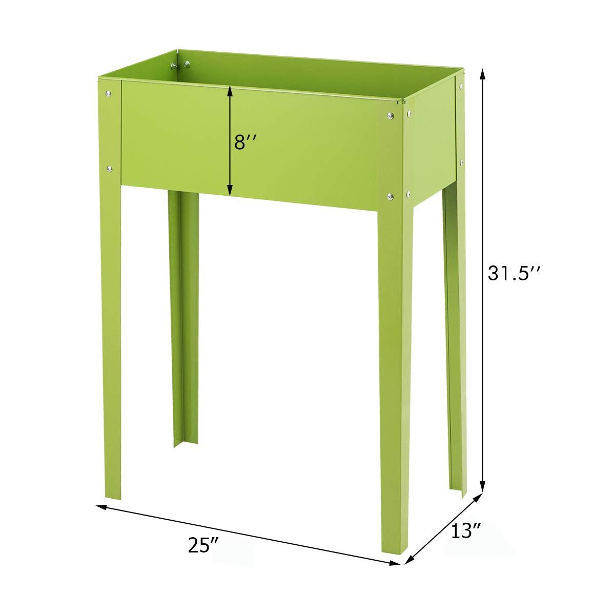 Metal Plant Box with Legs (25" L x 13" W x 31.5" H) 