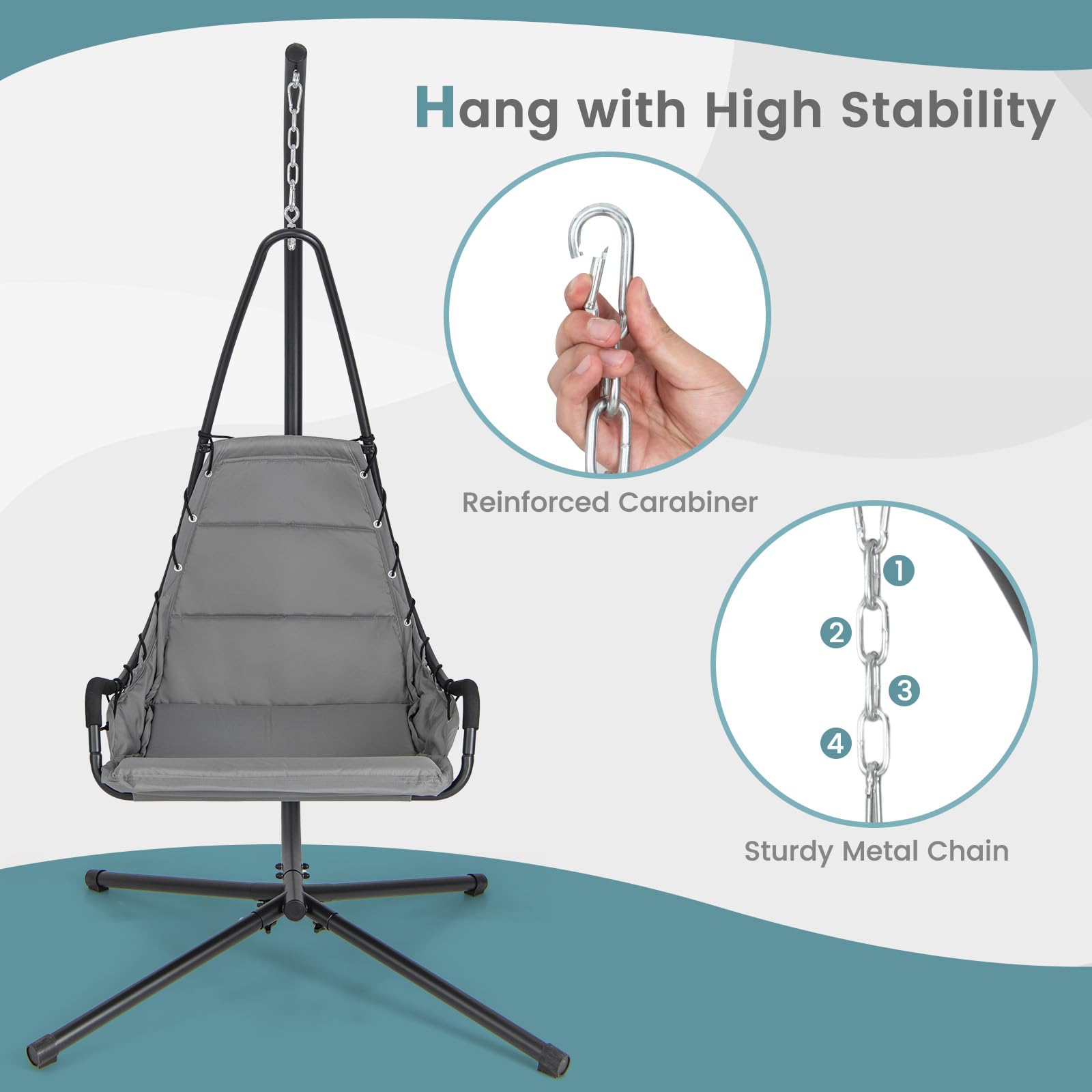 Giantex Hanging Chair with Stand 
