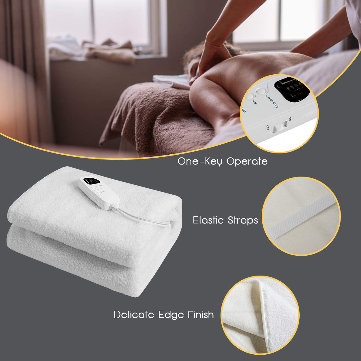 Giantex Massage Bed Warmer with Digital Timer for Spa Table 