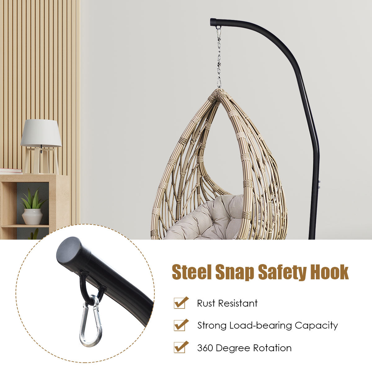 Giantex Hammock Chair Stand, Hanging Chair Stand, C Stand for Hanging Chair 