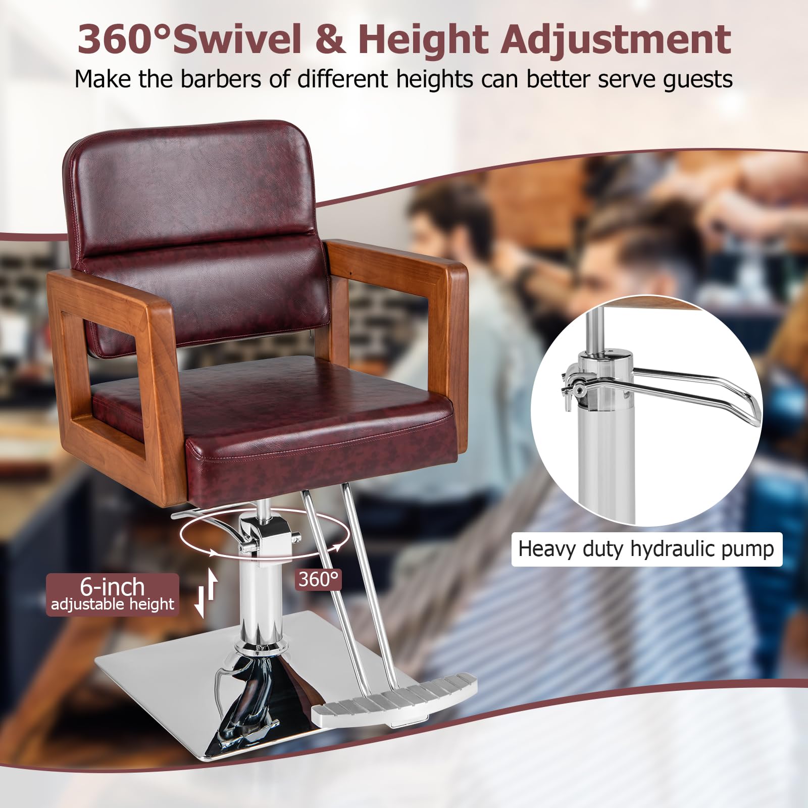 Giantex Barber Chair - Salon Chair for Hair Stylist 
