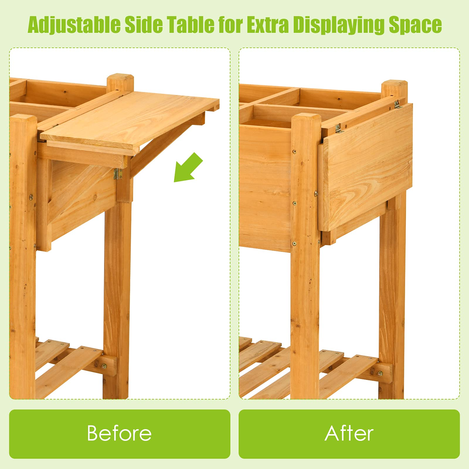 Elevated Raised Garden Box (47L x 21W x 31.5H) 