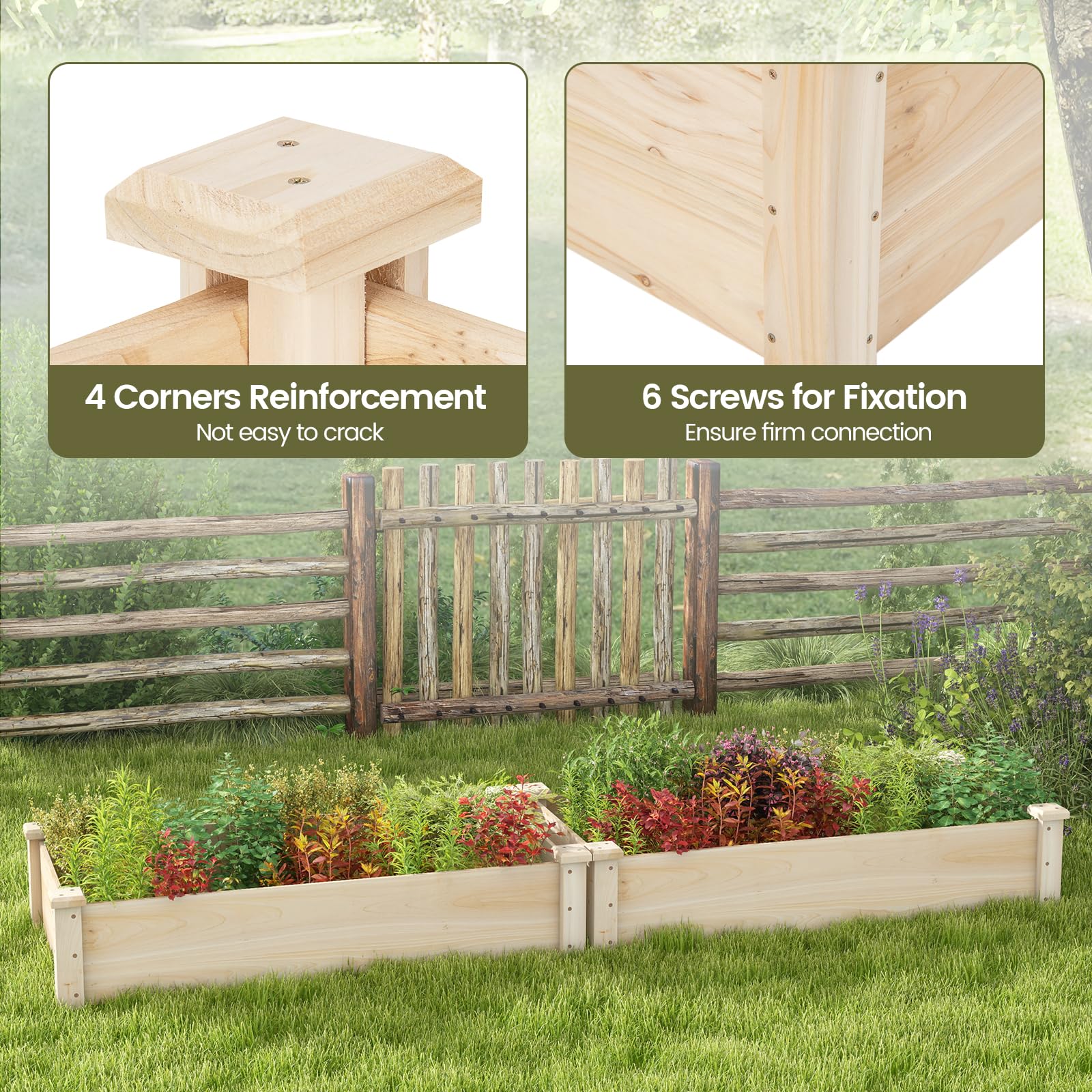 Giantex Wooden Raised Garden Bed 