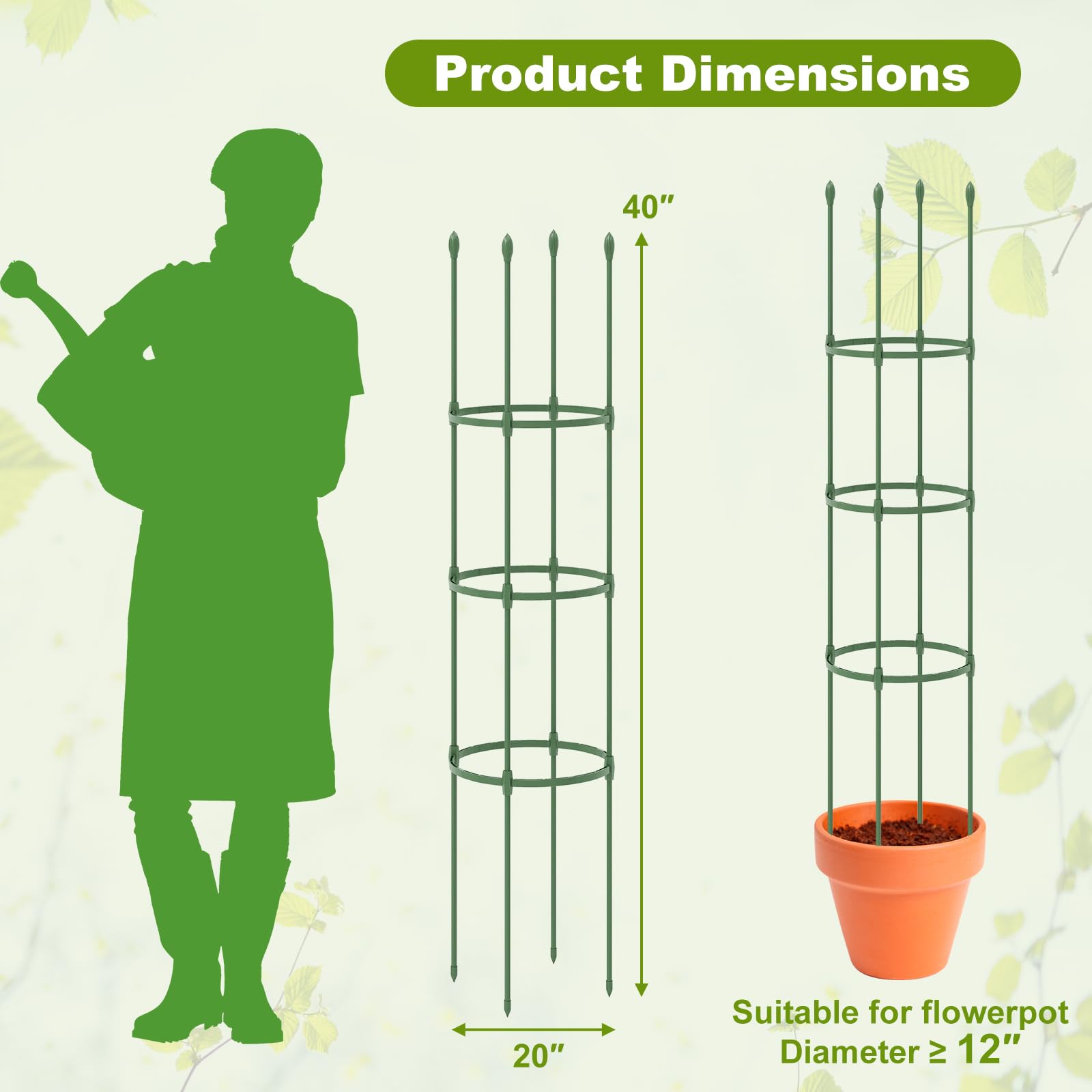 Giantex 2-Pack Tomato Cages 