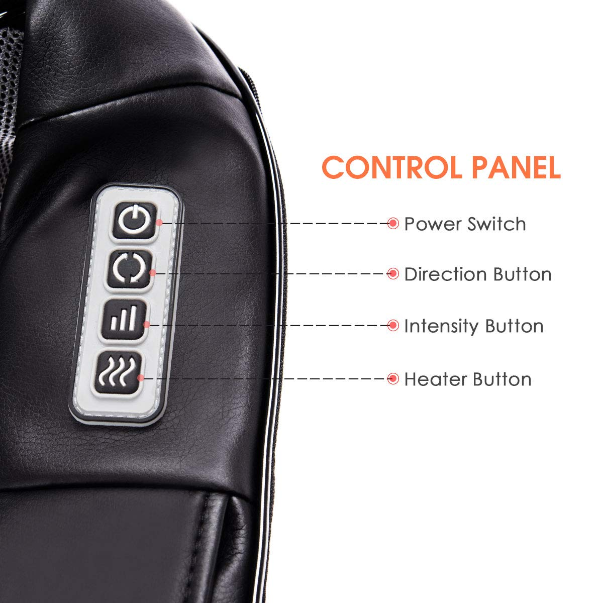 Giantex Shiatsu Neck Back Massager with Heat, Electric 3D Kneading Massage Pillow 