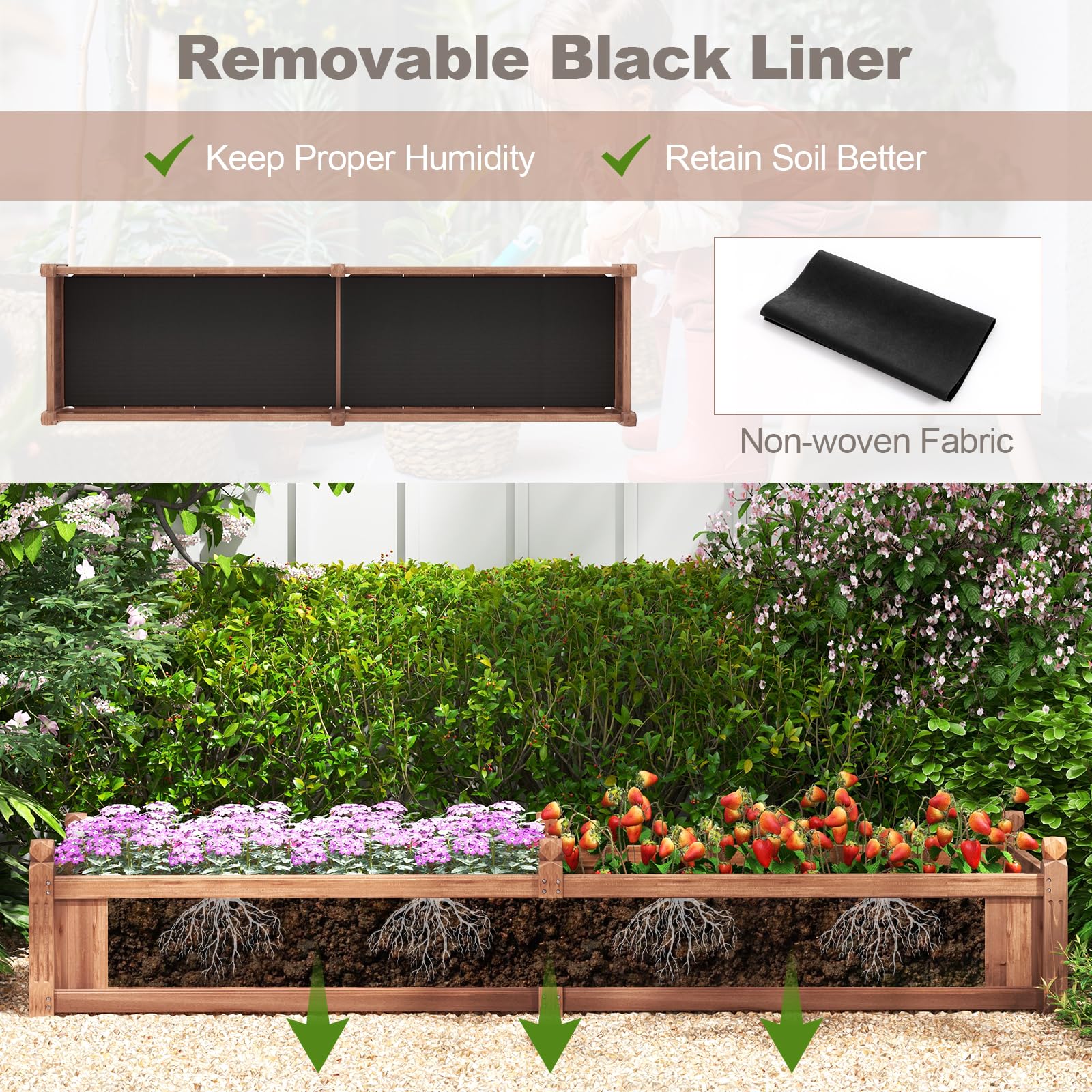 Giantex Wood Raised Garden Bed 