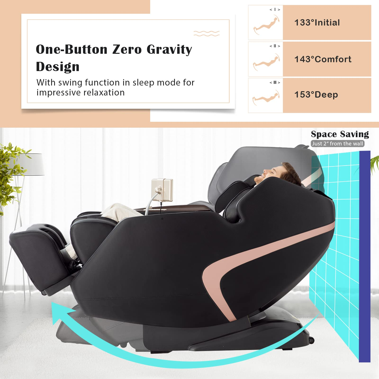Giantex 3D Full Body Massage Chair, Zero-Gravity Massage Recliner Chair w/ 7'' Touch Screen & SL Track 