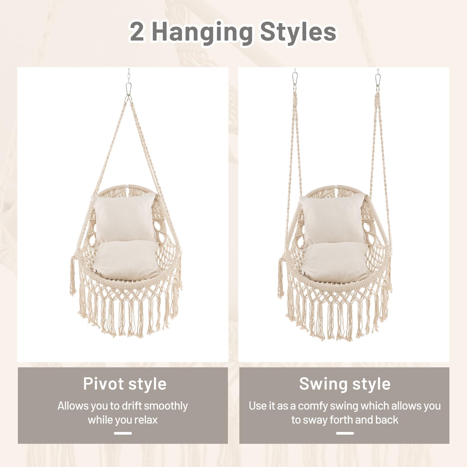 Giantex Macrame Swing Chair 