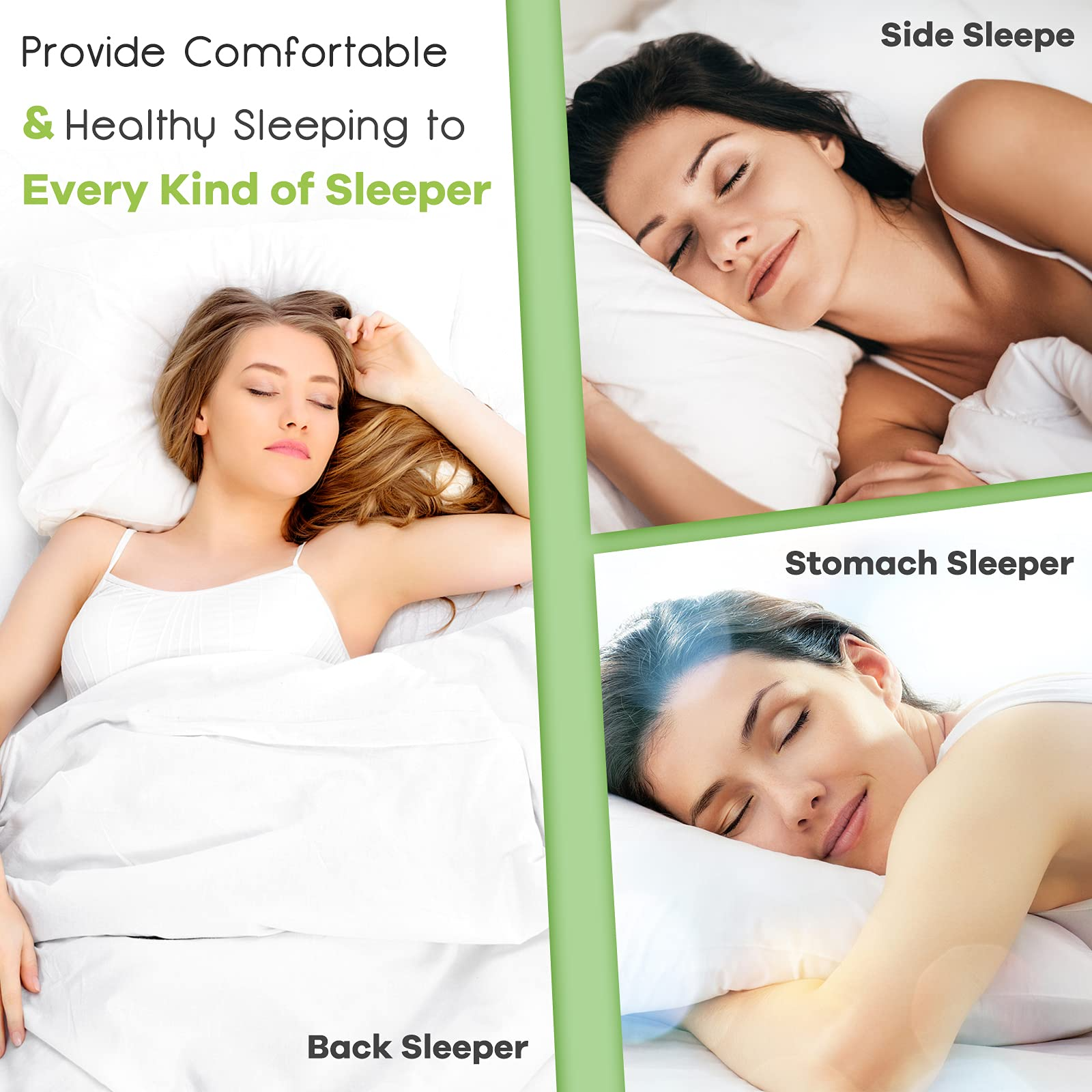 Giantex 2 Pack Shredded Memory Foam Pillows 