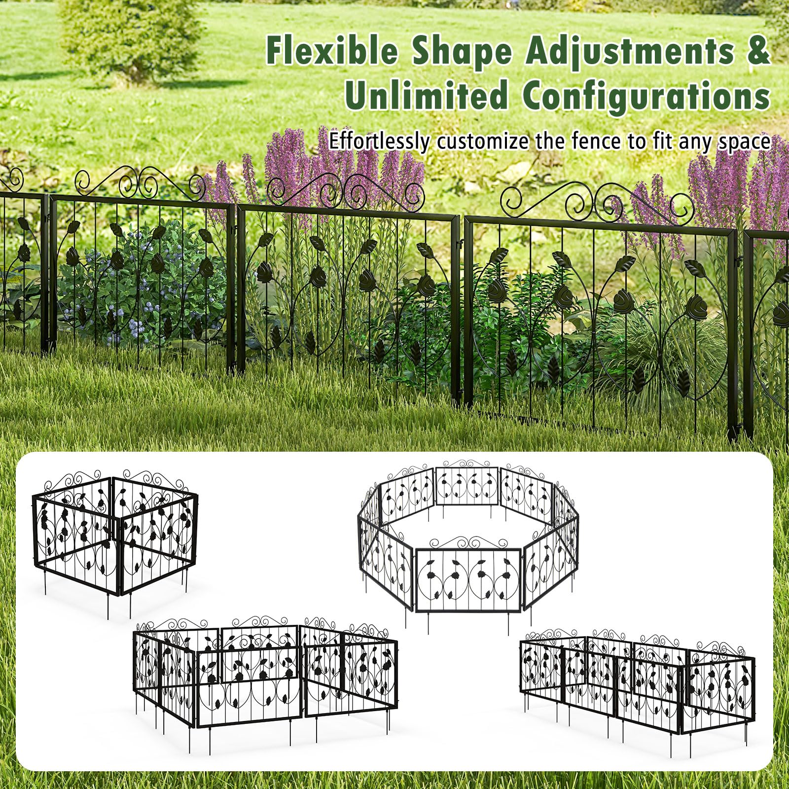 Giantex Decorative Garden Fence 8 Pack