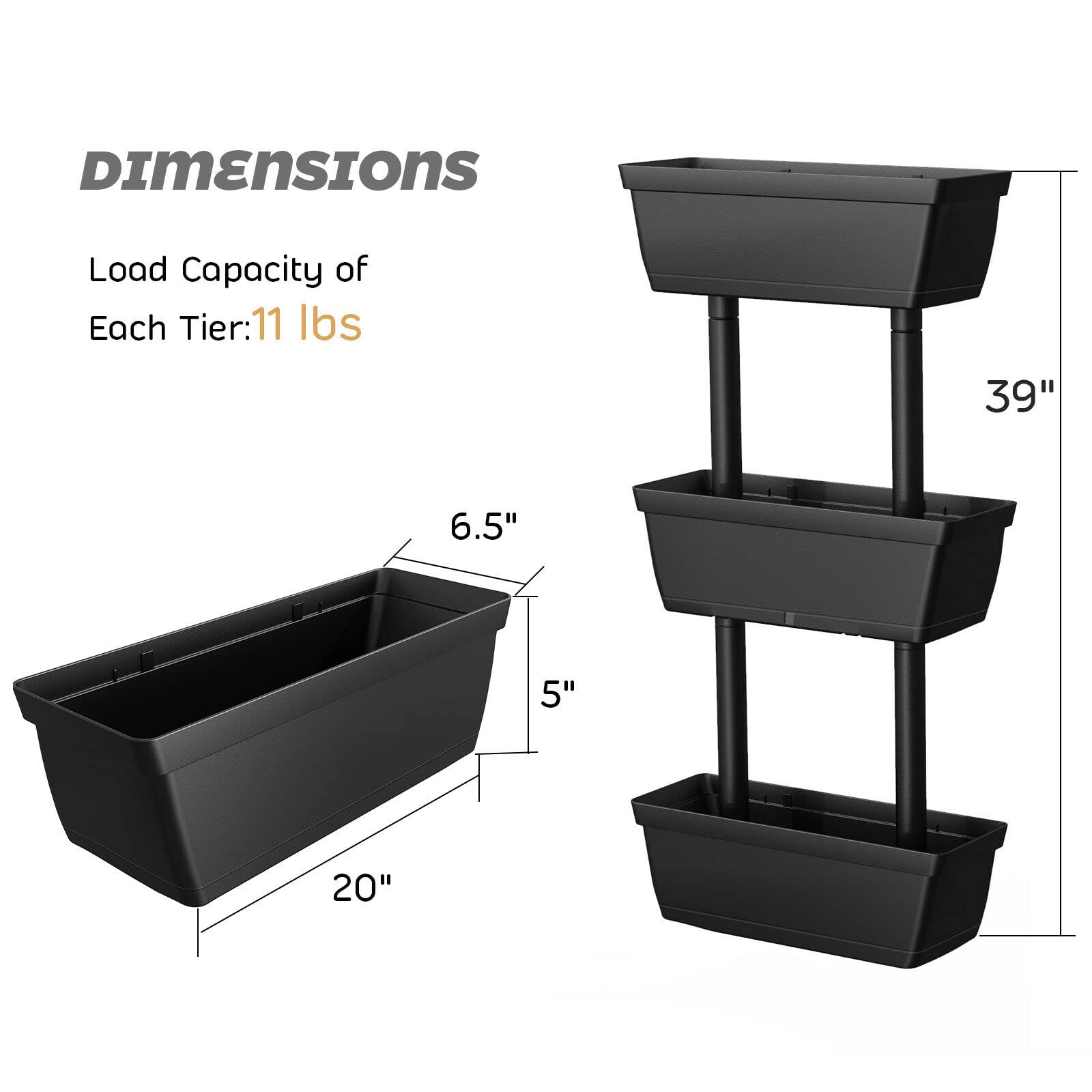 Indoor Outdoor Elevated Container Box for Herb Vegetable Planting 