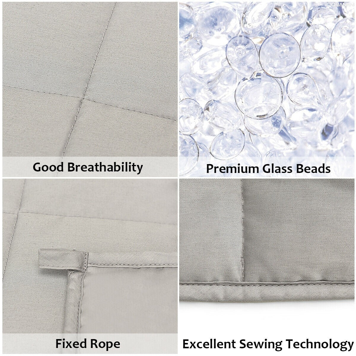 Premium Weighted Blanket Smaller Pockets | 48"x72" | Twin Size 