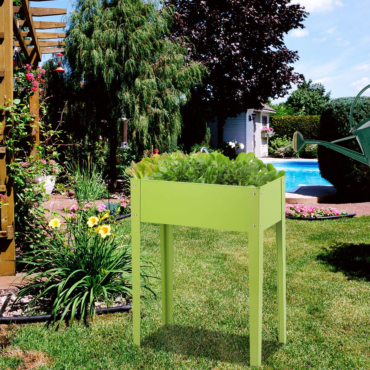 Metal Plant Box with Legs (25" L x 13" W x 31.5" H) 