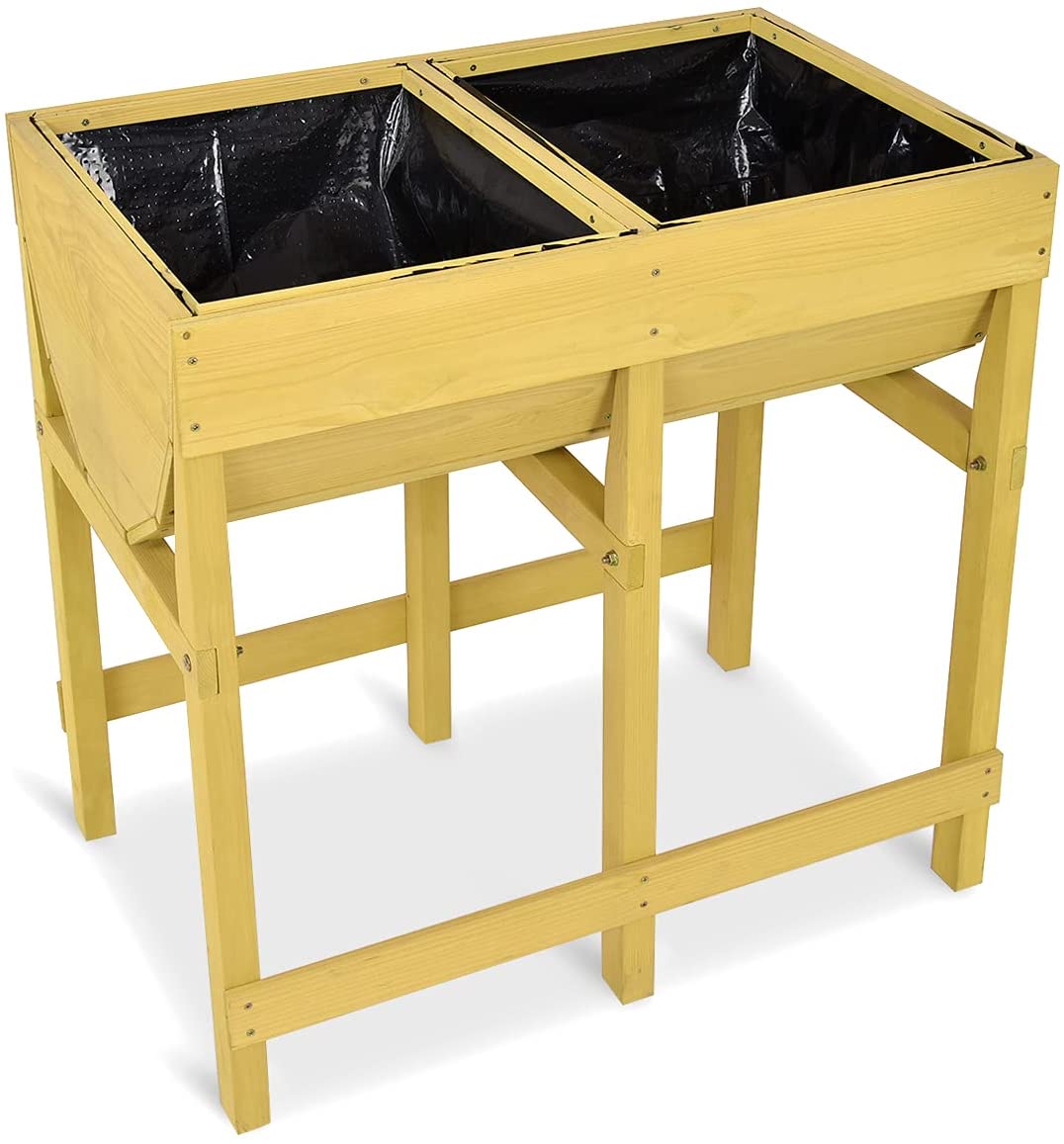 Raised Wooden Flower Planter (28" X 18" X 28.5") 