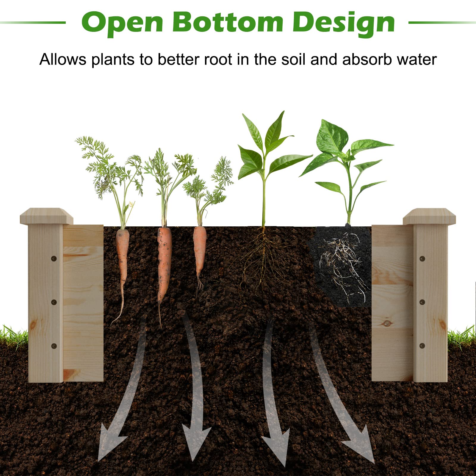 Giantex Wooden Raised Garden Bed 