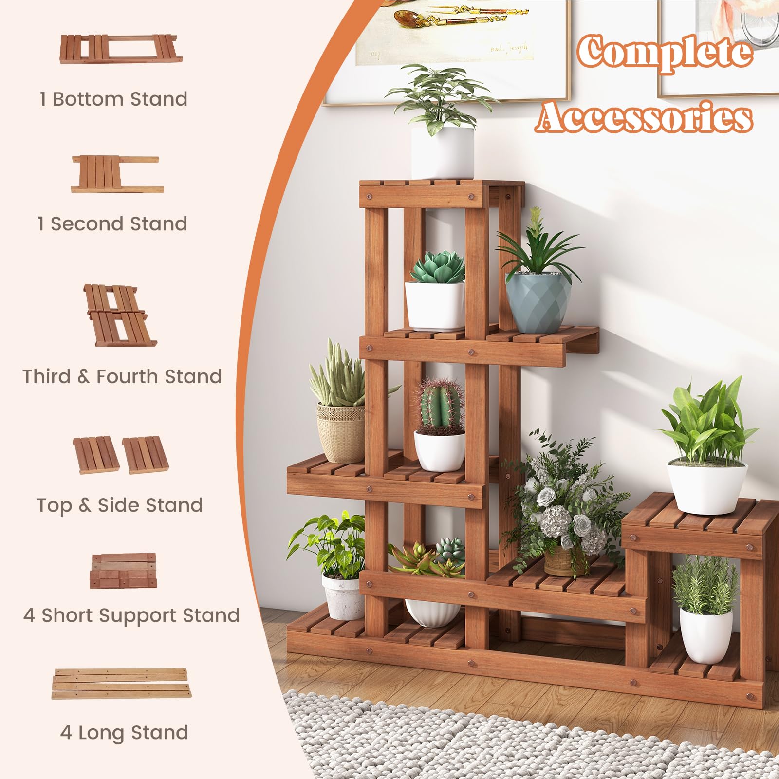Giantex 6 Tier Wood Plant Stand 
