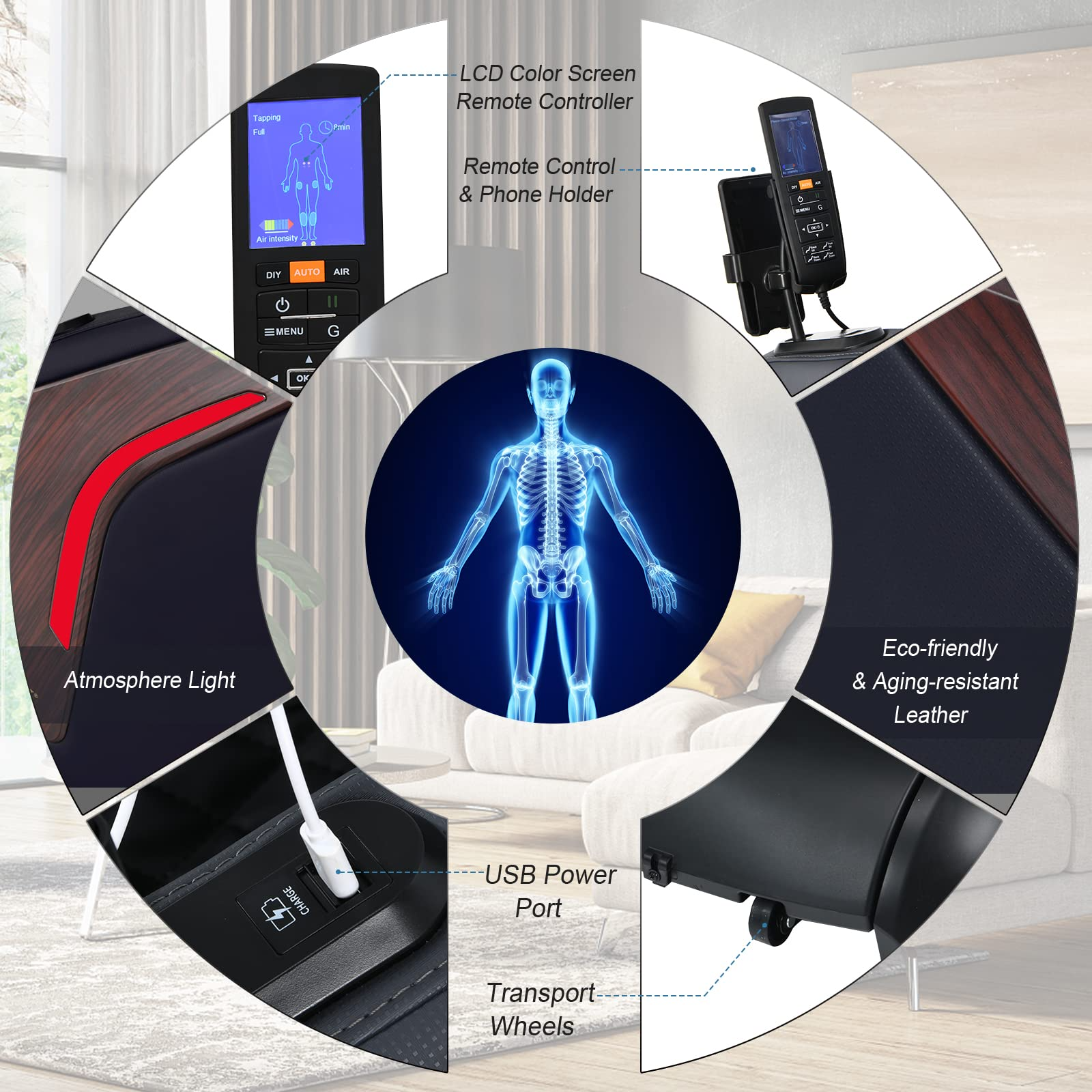 Giantex Full Body Massage Chair 3D, Thai Yoga Stretch SL Track Zero Gravity Massage Recliner w/Air Cell Massage 