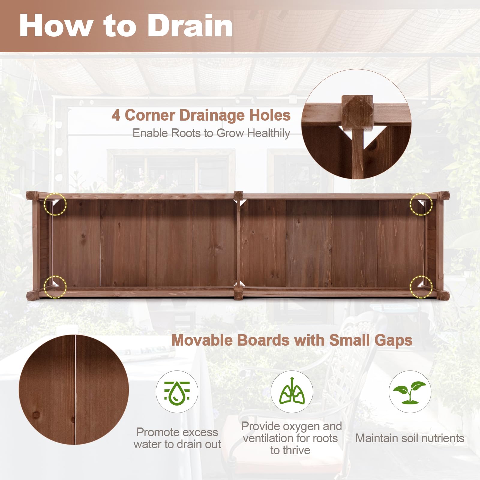 Giantex Wood Raised Garden Bed 
