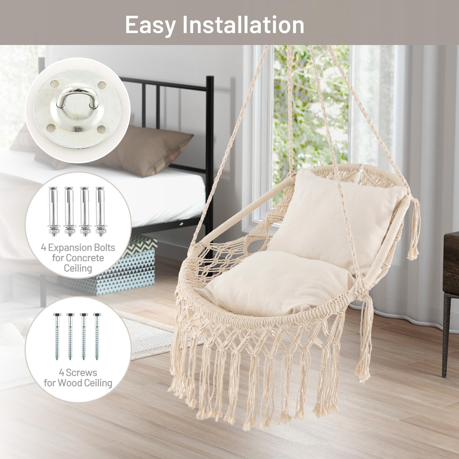 Giantex Macrame Swing Chair 