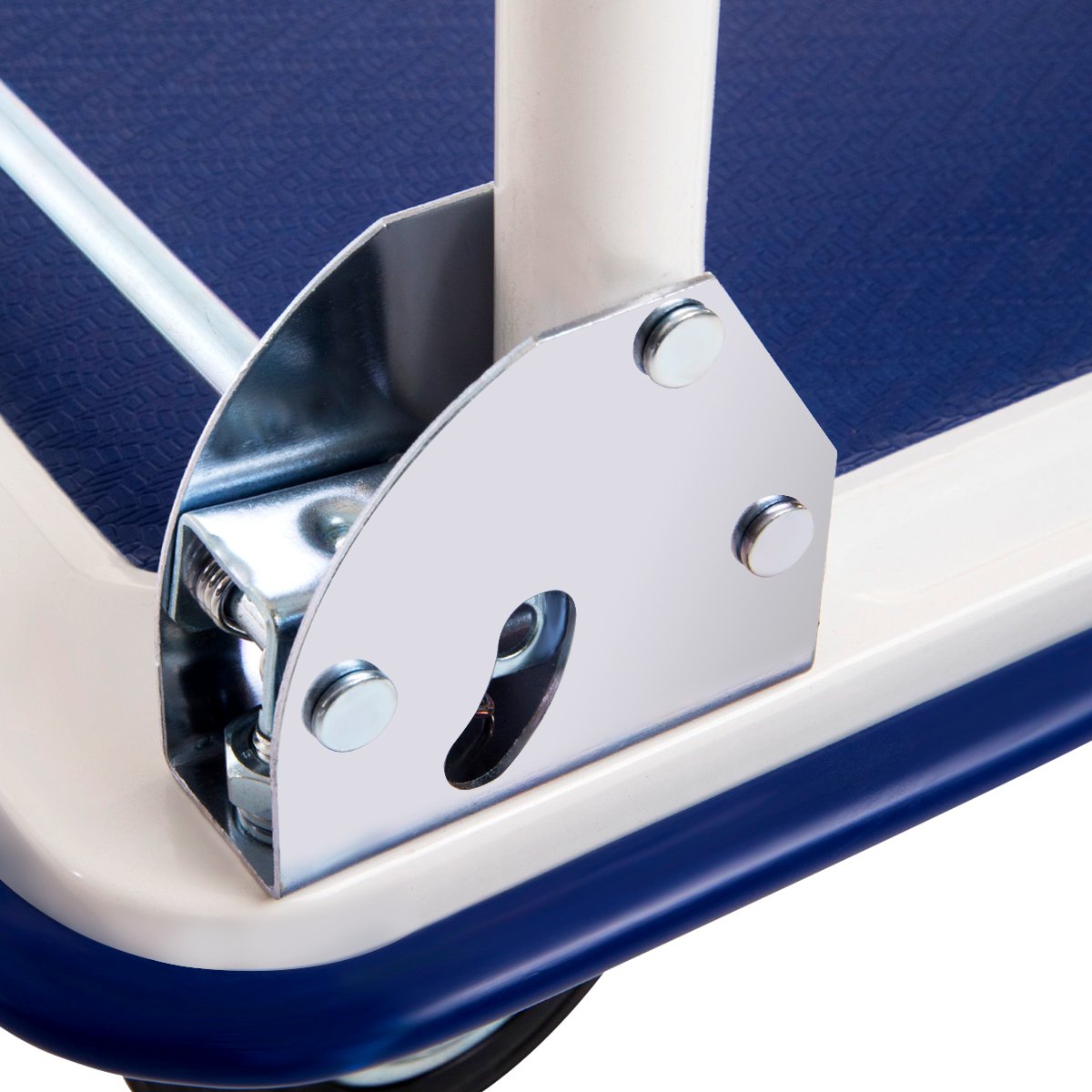 Giantex 5 660lbs Platform Cart Dolly Folding Foldable Moving Warehouse Push Hand Truck, Blue, 35.5inch x 24inch (Baseboard) 