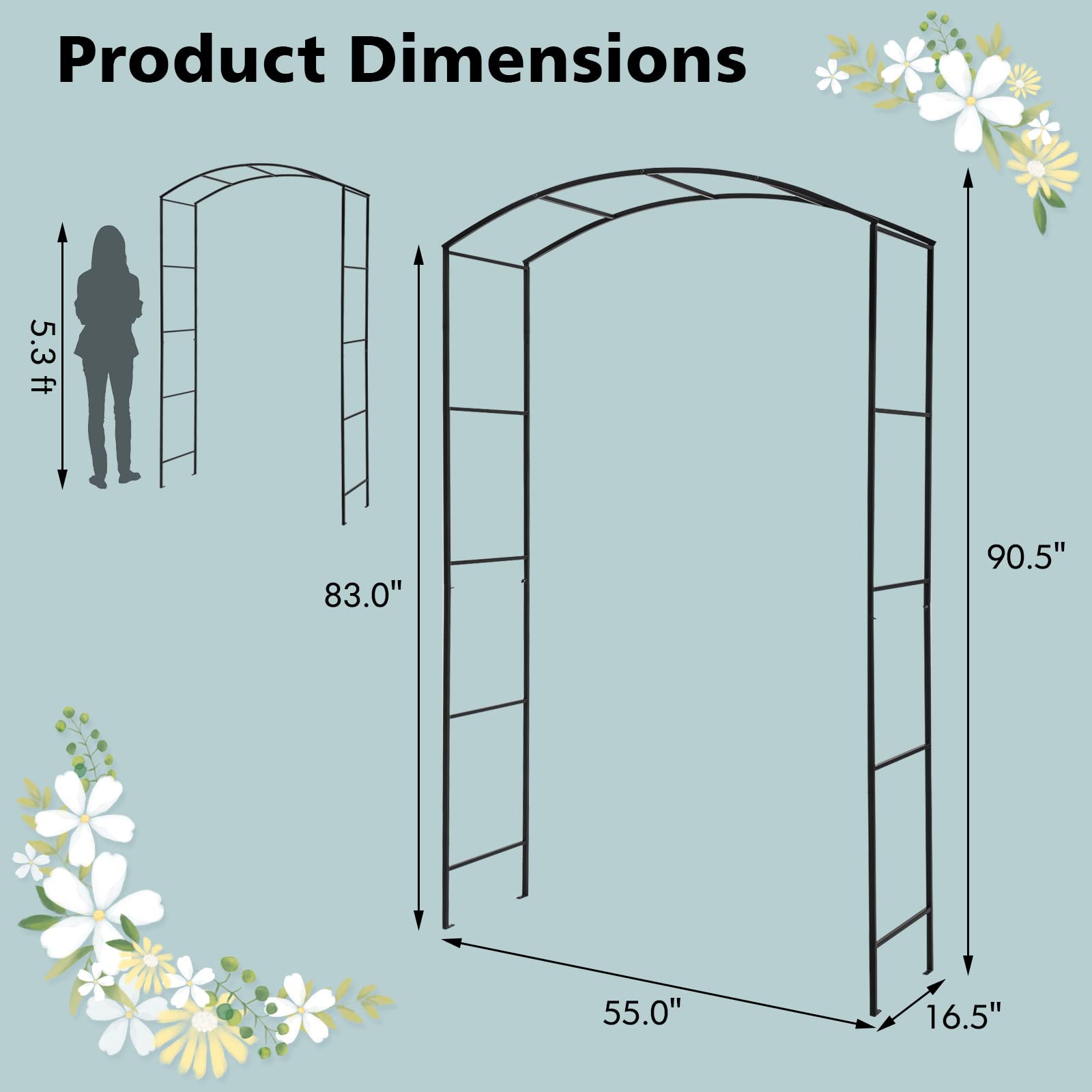 Giantex Garden Arch Trellis 