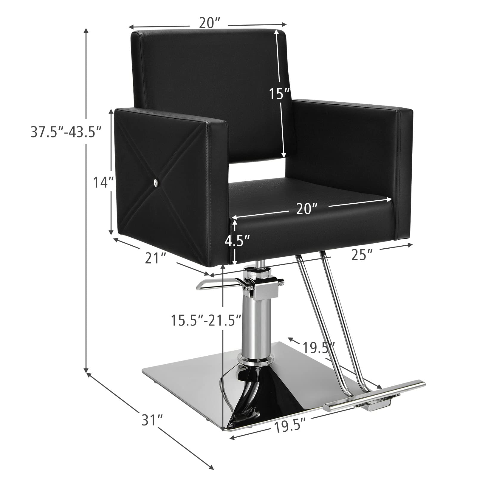 Makeup Hair Salon Chairs for Hair Stylist, Load up 330 LBS 