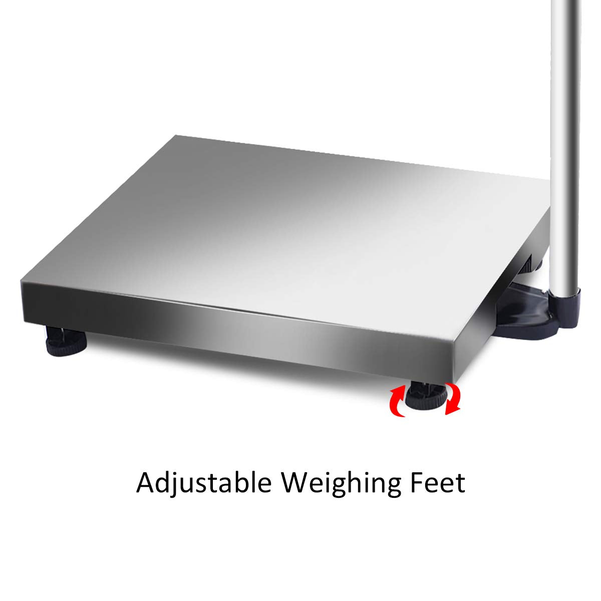 Giantex 660lbs Weight Computing Digital Scale Floor Platform Scale Postal Scale Accurate Shipping Mailing LB/KG Price Calculator, Silver 