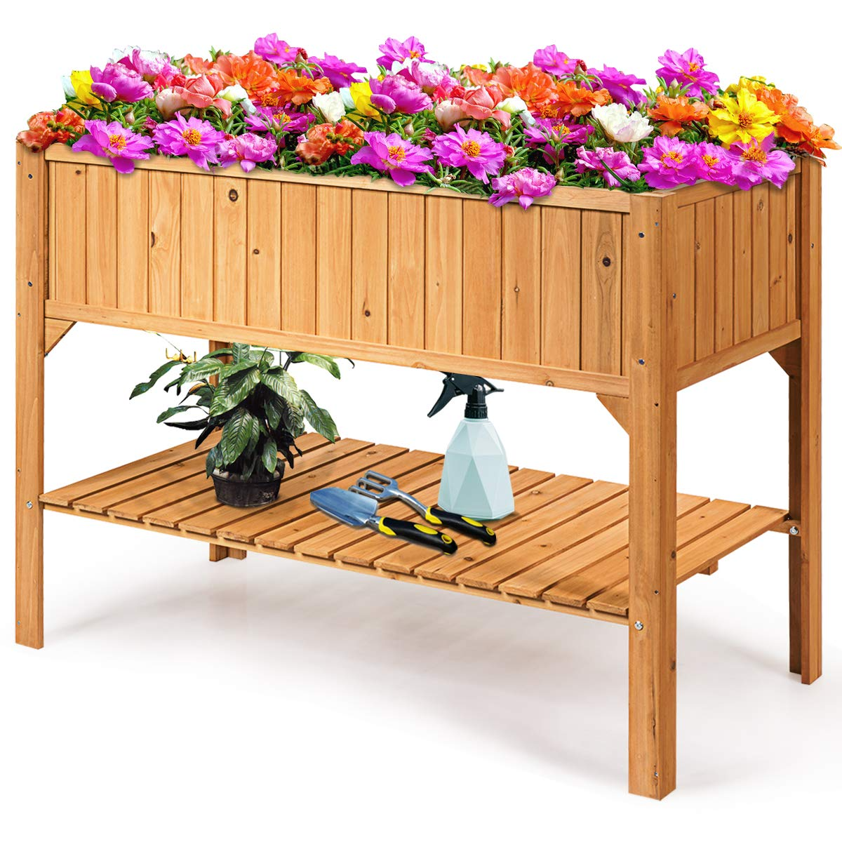 Raised Garden Planter Bed Box, 47" L x 22.5" W x 35.5" H 