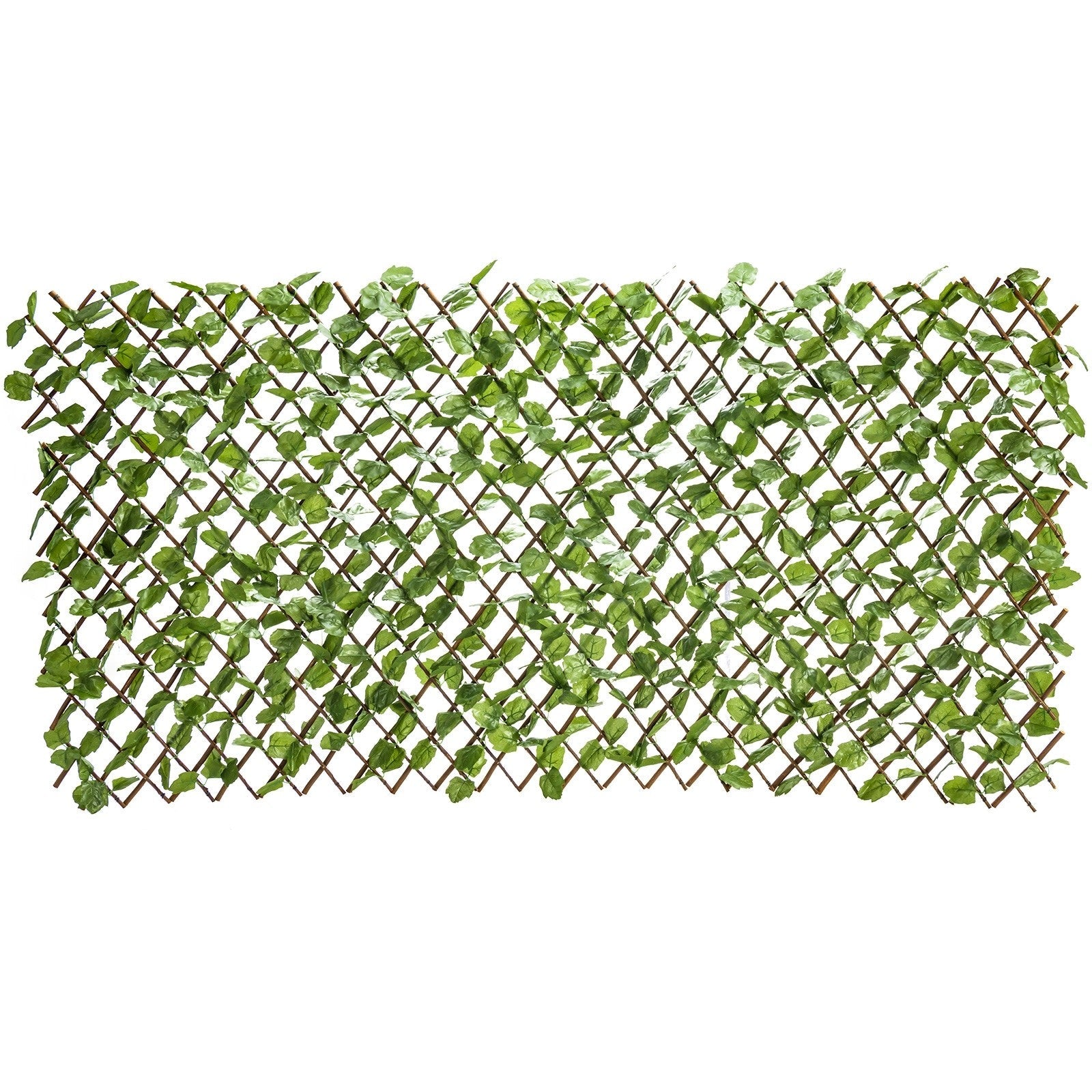 Giantex 3PCS Expandable Artificial Hedges Faux Ivy Leaves Fence 