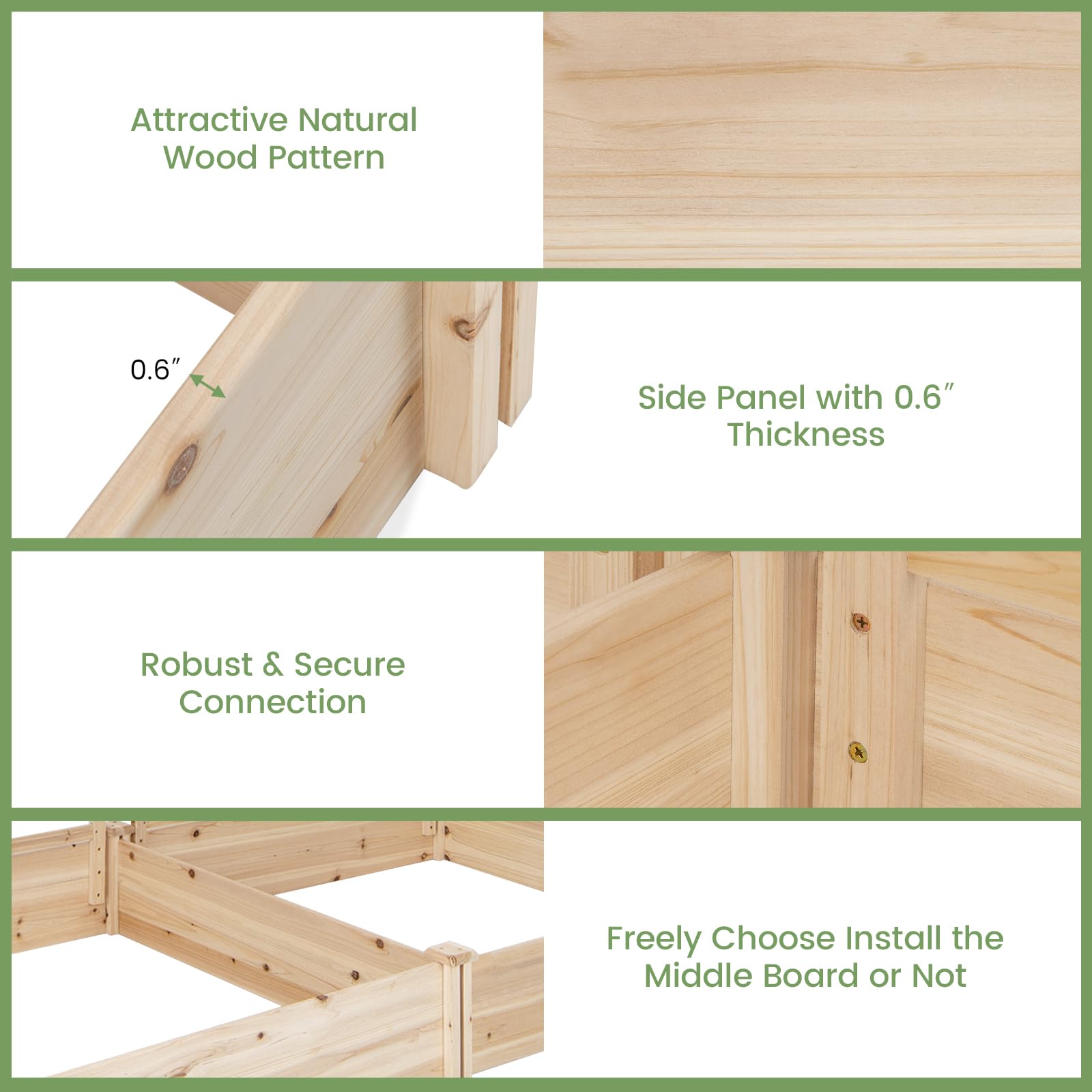 Giantex Raised Garden Bed with Trellis 