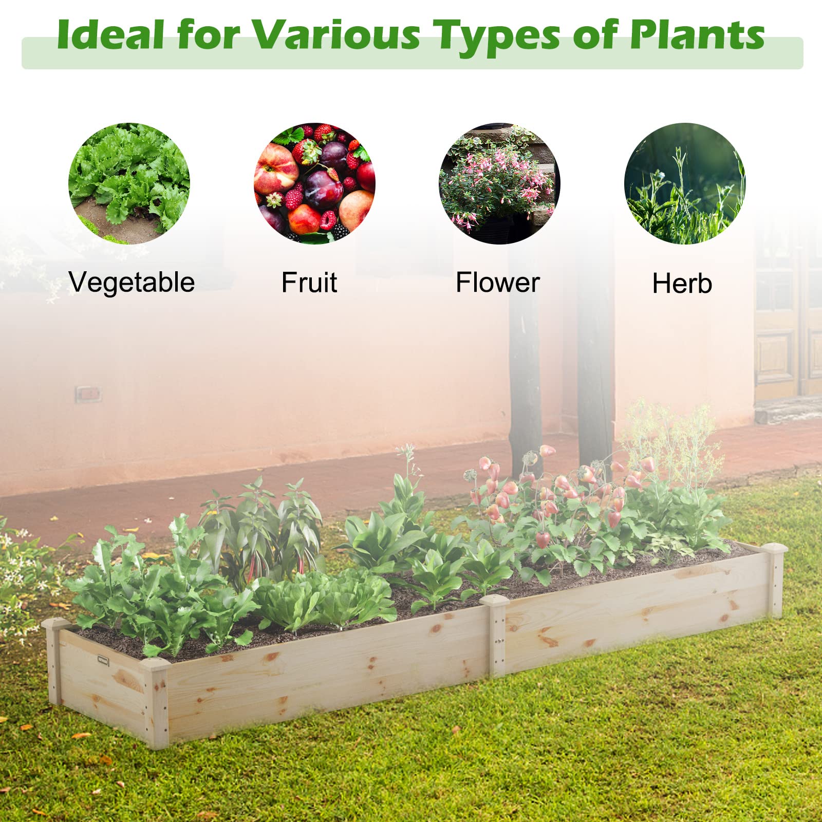 Giantex Wooden Raised Garden Bed 