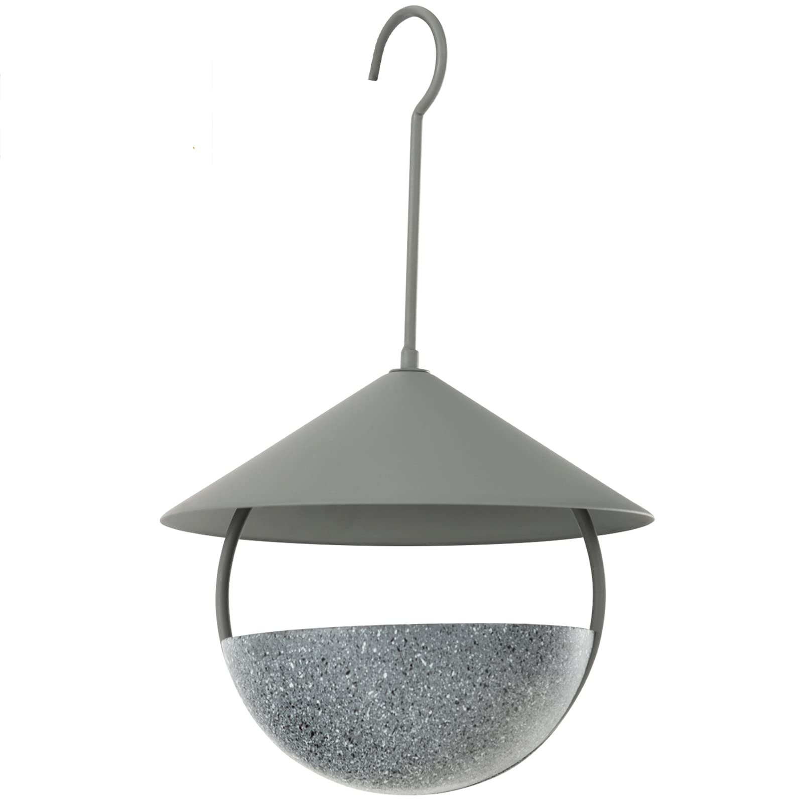 Giantex Bird Feeder, Hanging Wild Bird Feeder Bath with Removable Resin Feed Bowl and Waterproof Metal Roof 