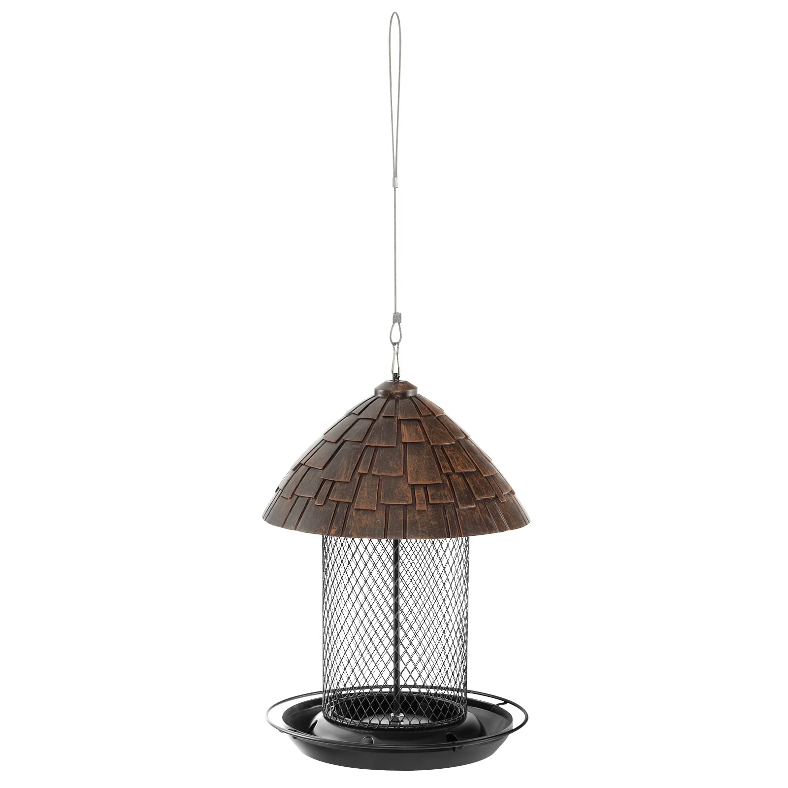 Giantex Bird Feeder, Hanging Wild Bird Feeders with Squirrel Proof Metal Mesh 