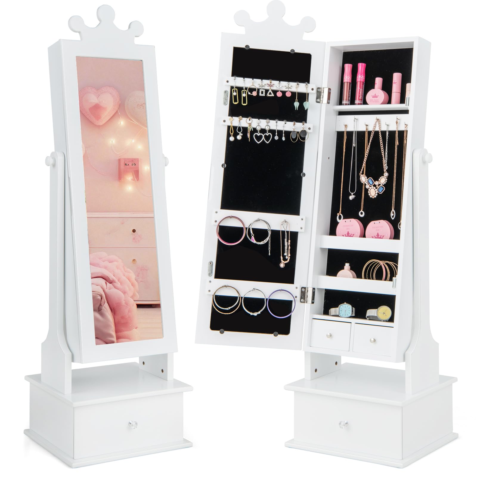 CHARMAID Jewelry Armoire Cabinet for Kids