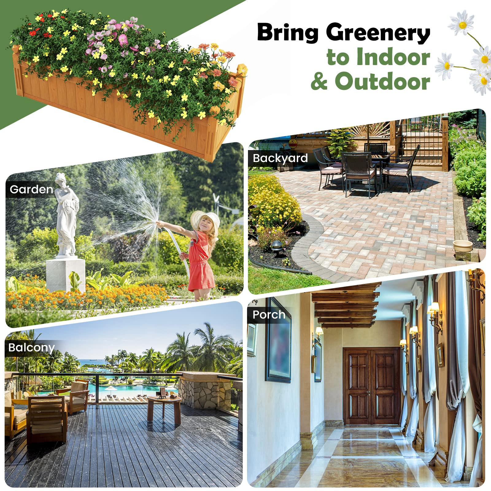 Giantex 2 Pcs Raised Garden Bed 