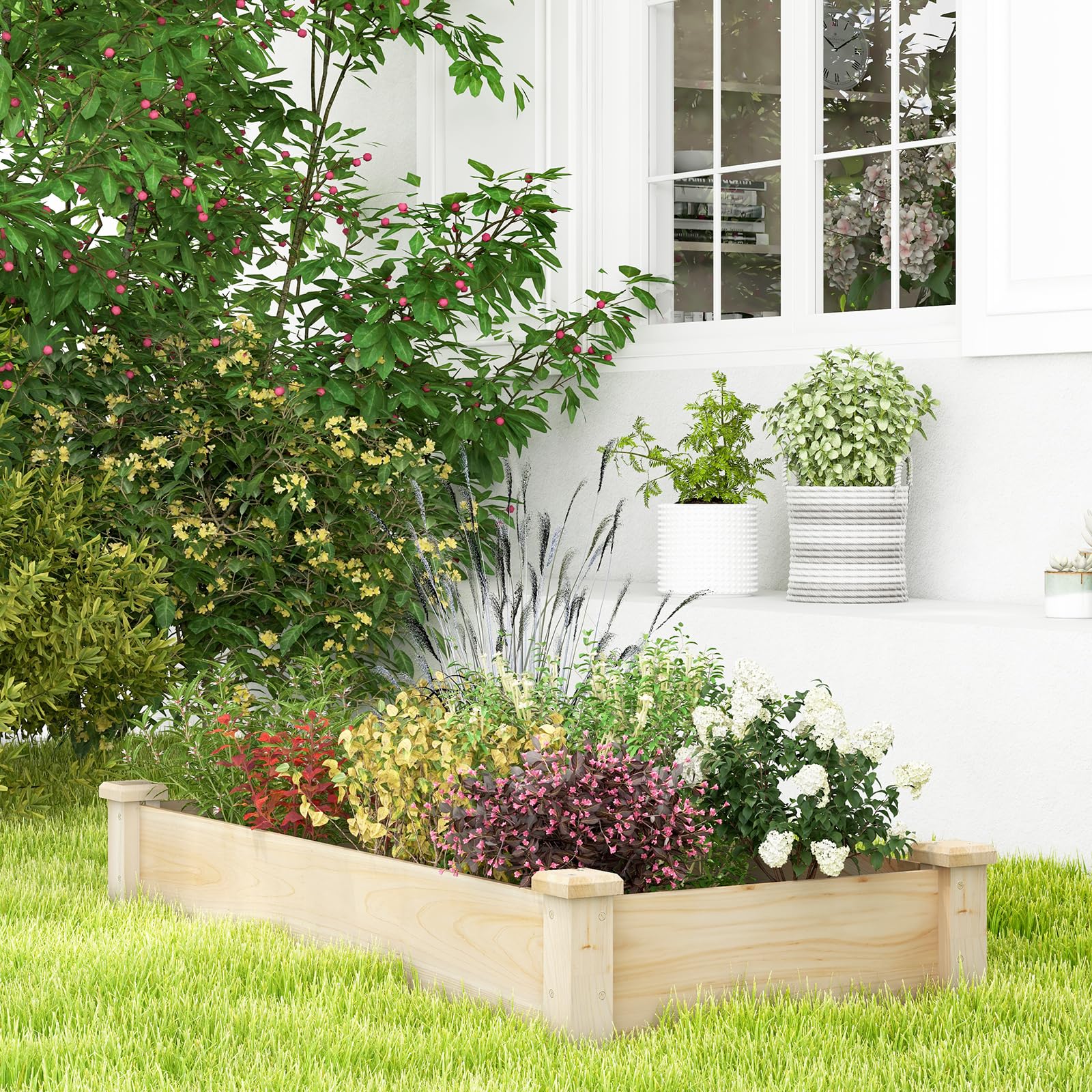 Giantex Wooden Raised Garden Bed 